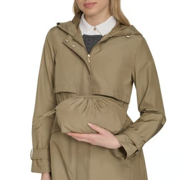 NEW COLE HAAN Rain Trench Coat in sage for women 825 7m3 - Picture 5 of 9